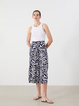 Beli Lastikli Desenli Kad?n Pileli Kapri