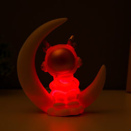 Ночник "Лосяш космонавт" LED USB белый 18х17х7см RISALUX