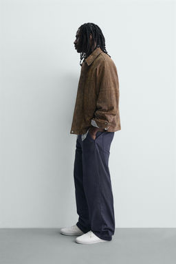 CAZADORA PIEL ANTE EFECTO LAVADO / Marr?n