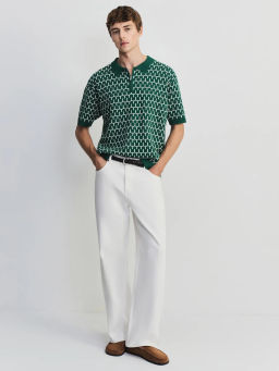 Джемпер поло из жаккарда ZR2605043305-16 / Zarina