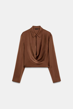 FLOWING SATIN SHIRT - Zara фото 4