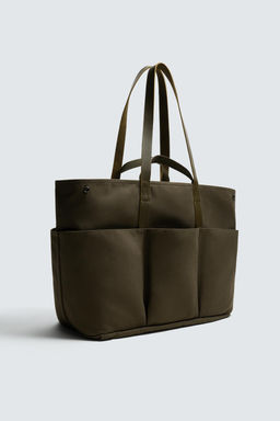 TOTE BAG WITH LEATHER DETAILS AARON LEVINE X ZARA фото 10