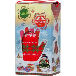 HILLTOP. Новый год. Набор Зимние гуляния (чай + перчатки) 80 гр. карт.упаковка  фото 2