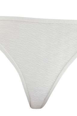 Ekru Dokulu Normal Bel Regular Bikini Alt? TBESS25BA00053