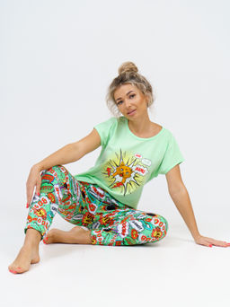 800 Пижама "Взрыв/Салатовый"