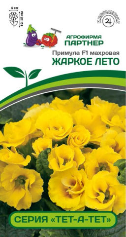 Примула махровая Тет-А-Тет Жаркое Лето