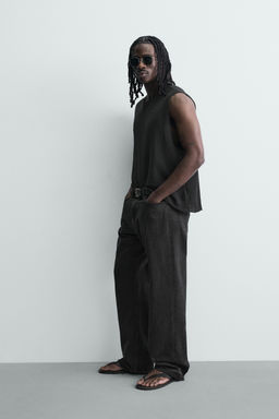 CAMISETA TANK PUNTO ESTRUCTURA / Negro - Zara фото 4