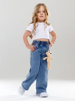 Джинсы-трубы для девочек - СИНЯЯ МОДА фото 11