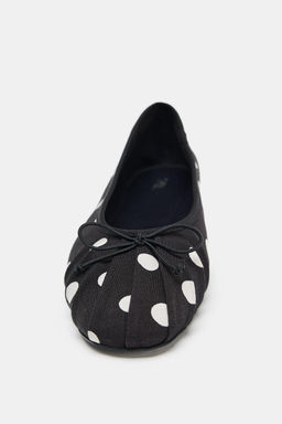 BALLET FLATS WITH POLKA DOTS AND BOW - Zara фото 12