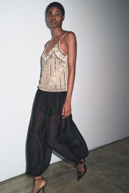 EMBROIDERED CAMISOLE TOP