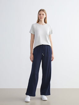 Beli Lastikli Dokulu M?slin Kad?n Pantolon