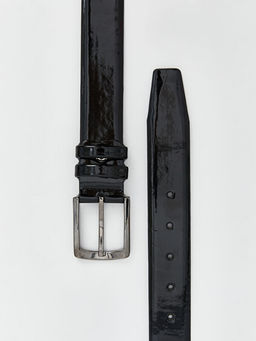 Deri G?r?n?ml? Erkek Kemer