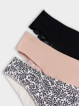 Цена за 2 штуки! Трусы женские бразилиана мльтипак (3ШТ.) молочные с веточками - Mark formelle фото 10