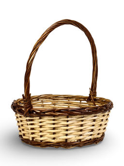 Корзина плетёная для хранения Avana, с ручкой, бежево-коричневая, набор 3 шт.