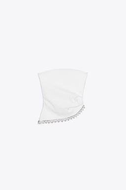 JEWEL STRAPLESS TOP - Zara фото 7