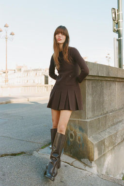 SHORT PLEATED KNIT DRESS - Zara фото 2