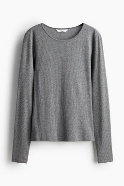 Camiseta en punto de canale - H&m фото 7