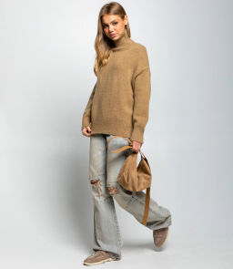 Свитер #КТ2587 (1), светлый хаки - Dommod фото 4