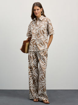 Брюки из хлопка с принтом / Zarina