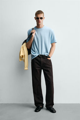 CAMISETA RELAXED FIT INTERLOCK /04 / Azul claro