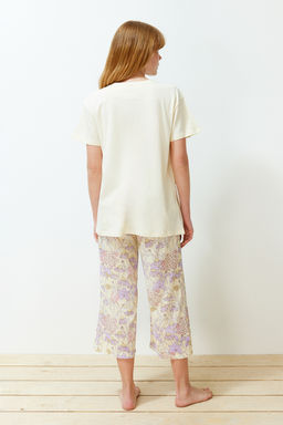 Trendyolmilla Sar? Cicekli Kapri Orme Pijama Tak?m? THMSS24PT00210 фото 11