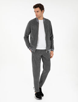 Антрацитовые спортивные штаны узкого кроя - Cacharel фото 3