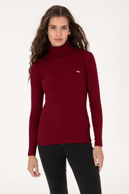 Kad_n Bordo Sweatshirt Sepette S_rpriz _ndirim