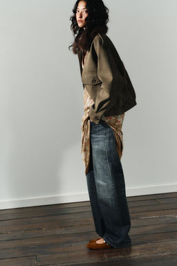 BUCKLE SUEDE BALLERINA SHOES