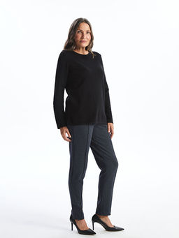 Beli Lastikli Desenli Kad?n Pantolon