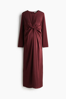 MAMA Vestido de saten drapeado con detalle de nudo - H&m фото 6