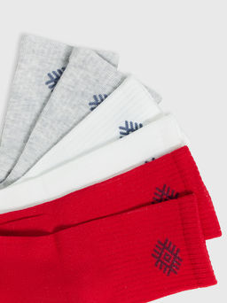 Носки детские мультипак (3 пары) белые с рисунком в виде орнамента - Mark formelle фото 4