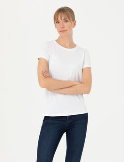 Beyaz Regular Fit Basic Ti__rt