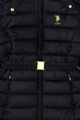 Черное пальто для девочки - U.s. polo assn фото 3