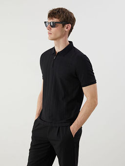 Polo Yaka Penye Erkek Ti??rt