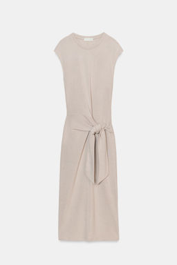 SOFT FABRIC DRESS WITH KNOT - Zara фото 7