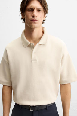 REGULAR FIT INTERLOCK POLO SHIRT - Zara фото 5