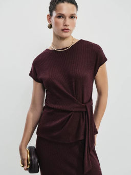 Топ с декоративным узлом и люрексом / Zarina фото 7