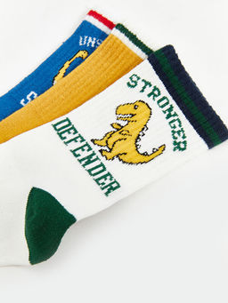 Desenli Erkek ?ocuk Soket ?orap 3l?