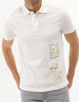 Ekru Bask_l_ Bisiklet Yaka Ti__rt