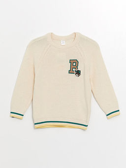 Bisiklet Yaka Uzun Kollu Erkek Bebek Triko Kazak