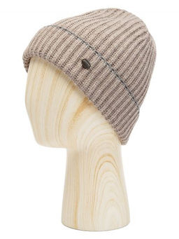 Шапка муж. шерсть+акр LB-A53125 taupe/d.grey