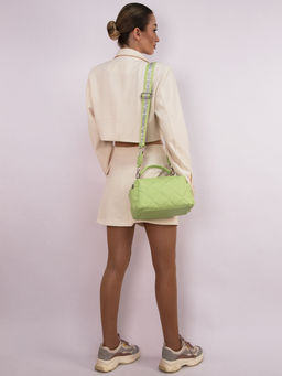 LACCOMA сумка Кристи-Ф826-мятный эко кожа хлопок  фото 11