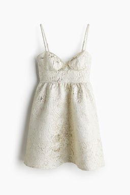 Vestido en tejido jacquard
