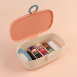 Швейный набор Premium, 43 предмета, в двухъярусном боксе, 15.5×6 см, МИКС