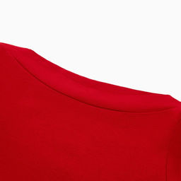 Футболка женская с вырезом лодочка MINAKU: Basic line, красная, размер 42