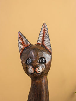 Сувенир «Кошка», 100 см, дерево, коричневый