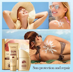 Набор, солнцезащитный крем для лица и тела и восстанавливающий крем после загара