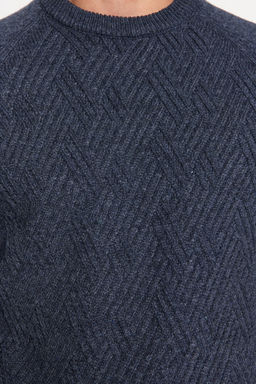 TRENDYOL MAN Gri Unisex Fit Yunlu Bisiklet Yaka Reglan Kol Dokulu Yun Kar?s?ml? Triko Kazak TMNAW22KZ0290 - Trendyolmilla фото 11