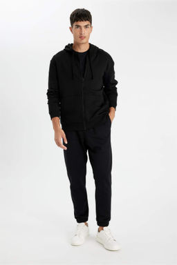 Relax Fit Kal?n Jogger Esofman Alt? Basic Duz Beli Bagc?kl? Lastikli Paca Cepli - Defacto фото 5