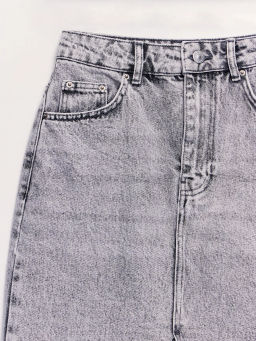 Джинсовая юбка миди с разрезом спереди ZR2605092350-107 / Zarina  фото 4